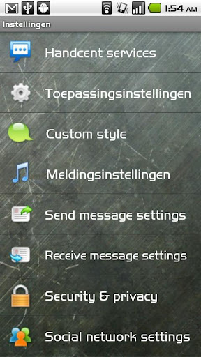Handcent Dutch Language Pack Screen 2