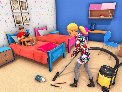 Android application Mother Family Sim Life Game screenshort