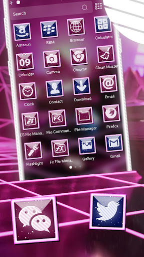 Retro Neon Car Launcher Theme Screen 2