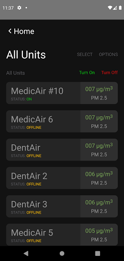 MedicAir Data Screen 3