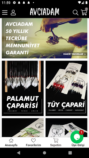 Android application Avcı Adam screenshort