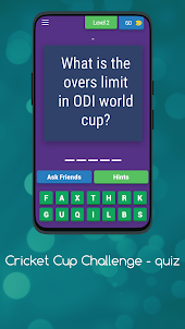 Cricket Cup Challenge - quiz