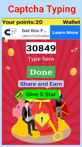 Captcha Typing Job Screen 2