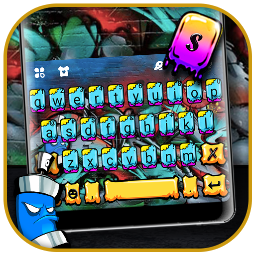 Graffiti Wall Art Keyboard Bac logo