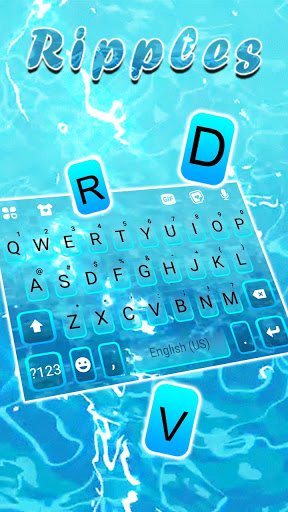 Water Ripples Live Keyboard Ba Screen 2