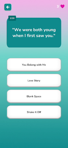 Taylor Swift Trivia Quiz - Screenshot 3