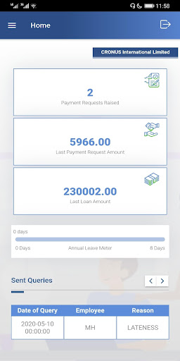Employee Self Service Screen 2