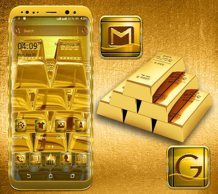 Golden Bricks Launcher Theme - 2.4 - (Android)