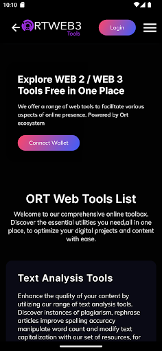 Android application ORTWeb3 screenshort
