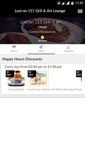 Android application Lost on 111 Grill & Art Lounge screenshort
