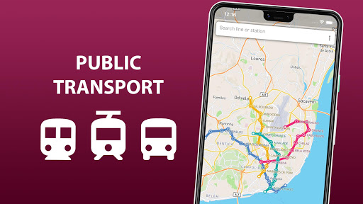 Android application City transport map Lisbon screenshort