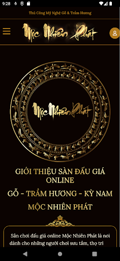 Android application Đấu Giá Mộc Nhiên Phát screenshort