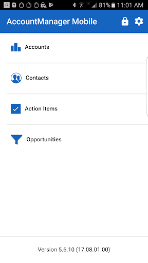 AccountManager Mobile Screen 2
