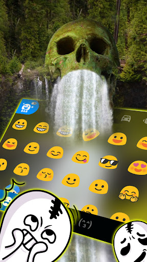 Skull Waterfall Live Keyboard Screen 3