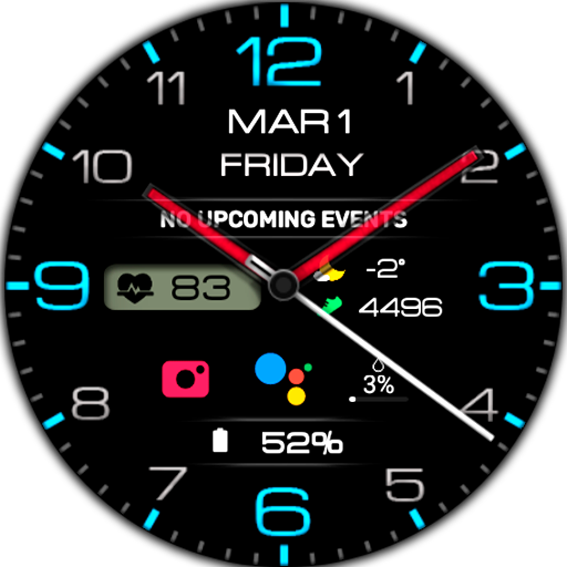 WIN Classic Black Watch Face Logo