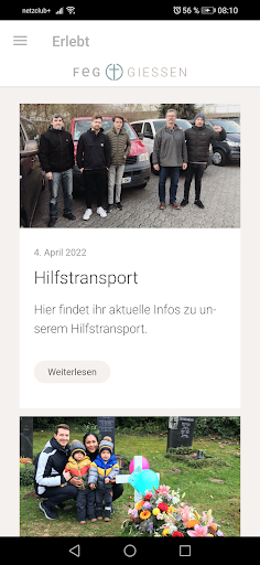 Android application FeG Gießen screenshort