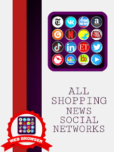 Web Browser: All Social Media Shopping & News App