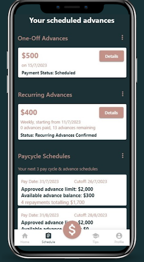 Android application SalaryFlex screenshort