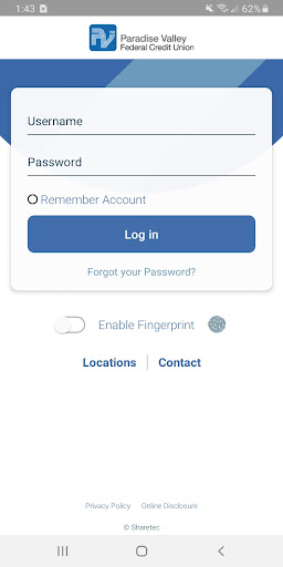 Android application PVFCU Mobile App screenshort
