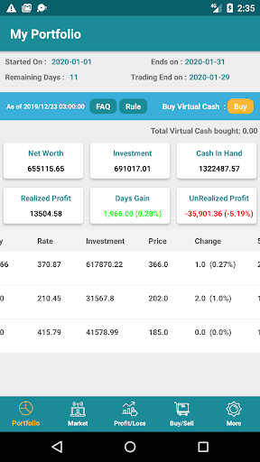 Virtual Trading Screen 3