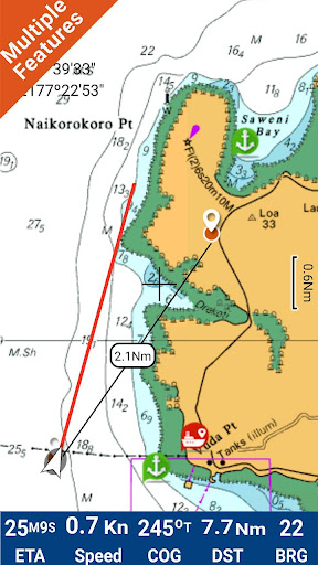 Screenshot of Fiji Islands GPS Map Navigator