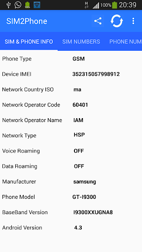 Android application Phone & SIM Card screenshort