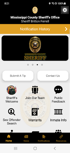 Android application Mississippi County Sheriff, MO screenshort