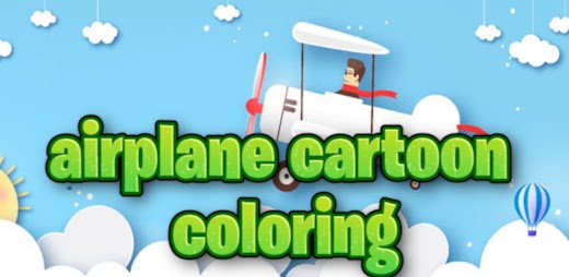 Android application airplane cartoon coloring screenshot