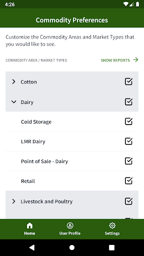 Android application USDA Market News screenshort