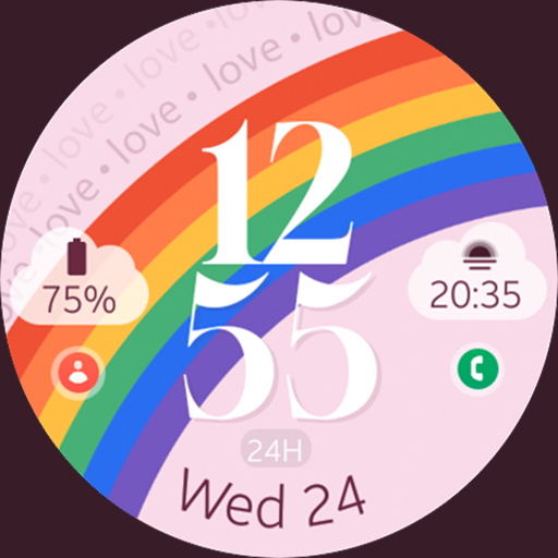 Rainbow 2 digital watch face 1.0.0 Icon