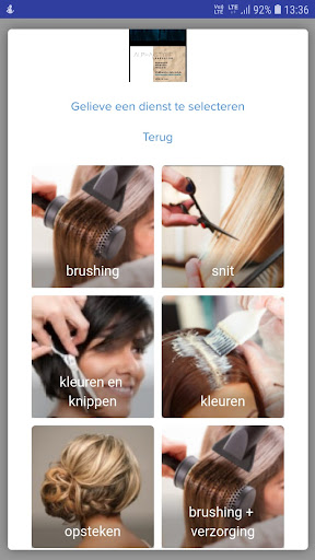 Android application Kapsalon Alpha Style screenshort