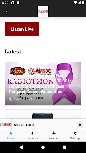 Android application AM530 CHLO screenshort