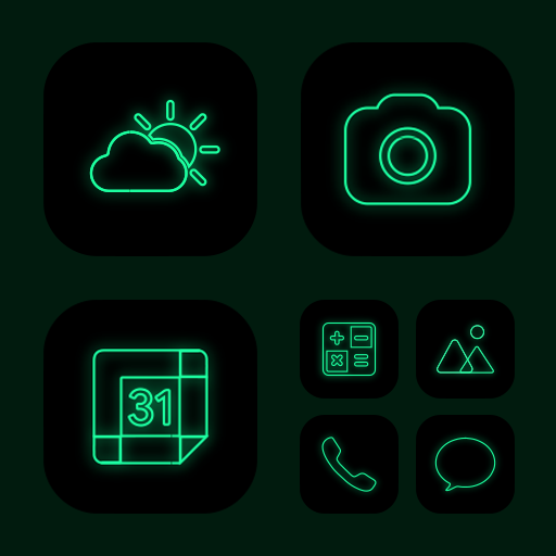 Wow Green Neon - Icon Pack Logo