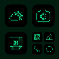 Wow Green Neon - Icon Pack