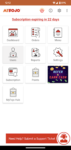 Android application MYFOJO 4 Restaurants screenshort