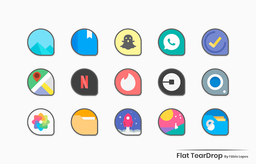 Screenshot of Flat TearDrop - Icon Pack