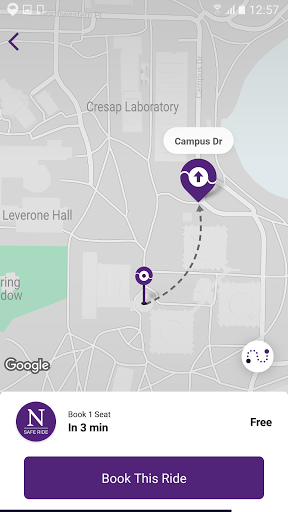 Northwestern Safe Ride Screen 3