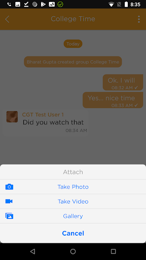 Nine - A networking app for S Screen 3