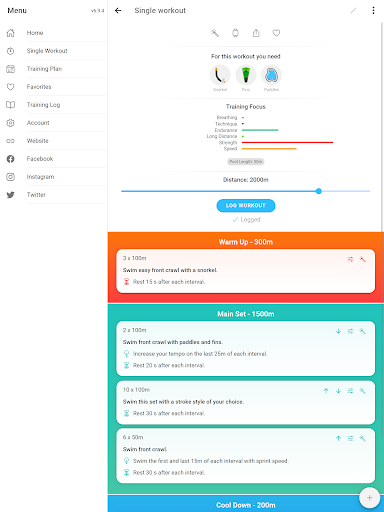 Screenshot of Swim Coach - Swimming Workouts