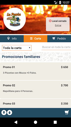 Android application La Previa screenshort