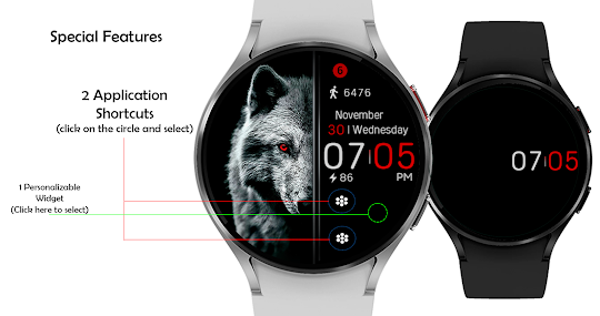 Red Wolf Watch Face