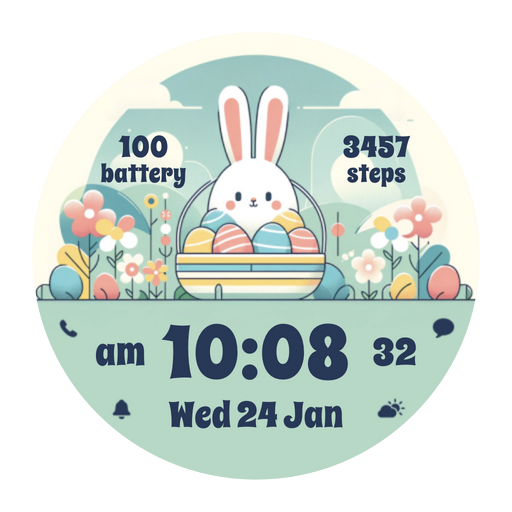 AZ283 Easter Bunny Watch Face logo