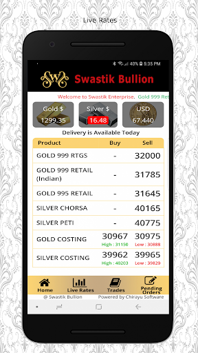 Android application Swastik Bullion screenshort