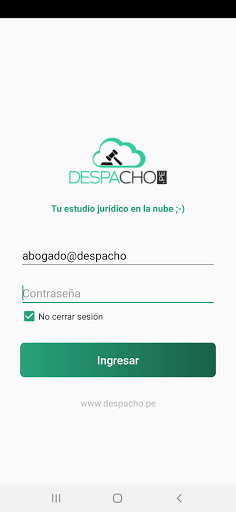 Android application Despacho.pe screenshort