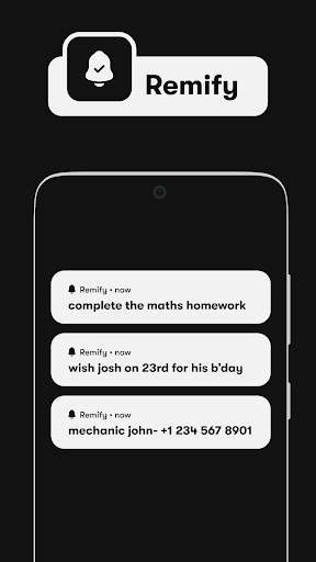 Android application Remify - Notification Reminder screenshort