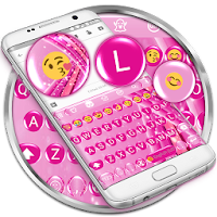 Sparkling Pink Emoji Keyboard Theme