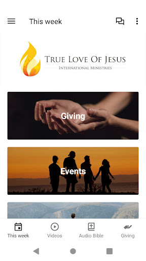 Android application True Love of Jesus Ministry screenshort