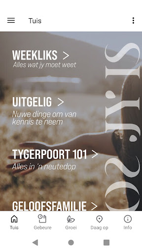 Android application NG Tygerpoort screenshort