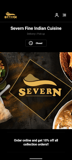 Android application Severn Fine Indian Cuisine screenshort