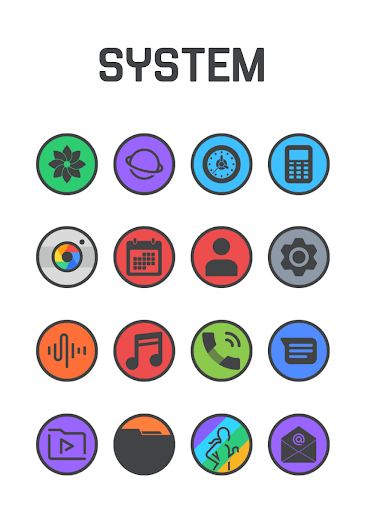 Screenshot of Circle Dark - Icon Pack
